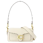 Beige Leather Coach Shoulder Bag