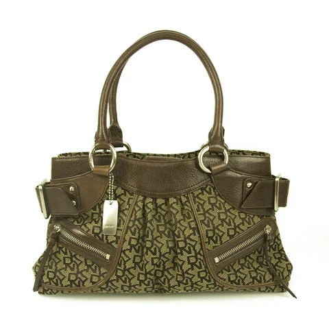 Brown Canvas Dkny Handbag