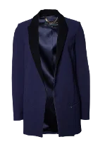 Blue Polyester Elisabetta Franchi Blazer