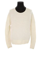 White Fabric Maje Sweater