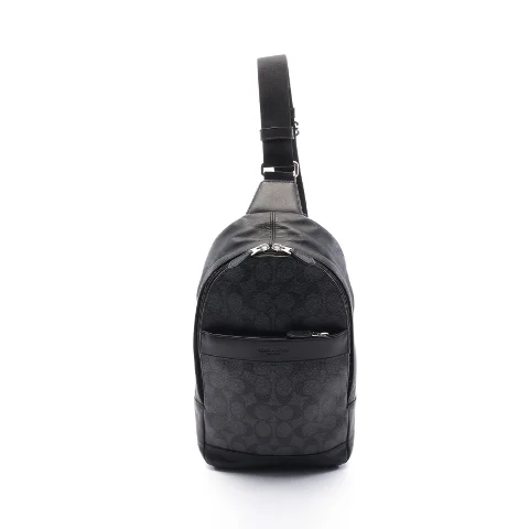 Black Leather Coach Crossbody Bag