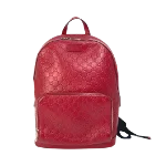 Red Leather Gucci Backpack