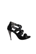 Black Suede Maje Heels