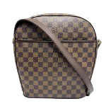 Brown Canvas Louis Vuitton Damier Ebene Ipanema