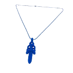 Blue Rubber Chrome Hearts Necklace