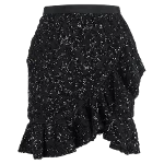 Black Polyester Self Portrait Skirt