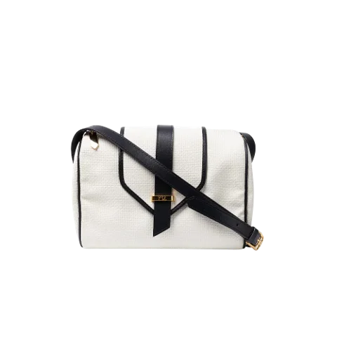 White Canvas Saint Laurent Crossbody Bag
