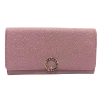 Pink Leather Bvlgari Wallet