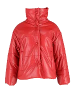 Red Leather Nanushka Jacket