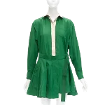 Green Polyester SACAI Dress