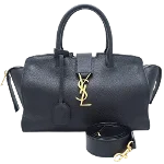 Black Leather Yves Saint Laurent Handbag