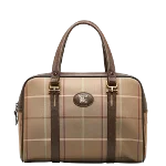 Brown Canvas Burberry Handbag