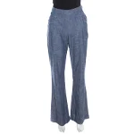 Blue Cotton Oscar de la Renta Pants