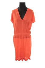 Orange Linen Majestic Filatures Dress