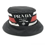 Black Fabric Prada Hat