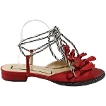 Red Satin N°21 Sandals