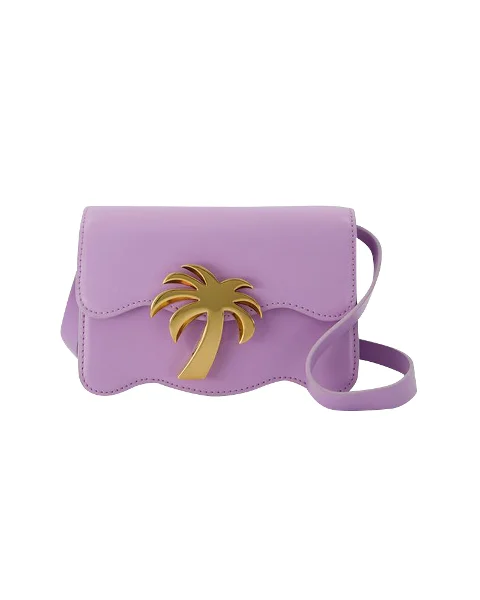 Purple Leather Palm Angels Crossbody Bag