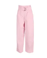 Pink Cotton Ganni Pants