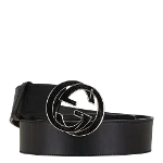 Black Leather Gucci Belt