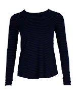 Navy Fabric Theory Top
