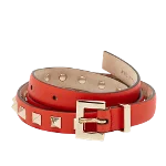 Red Leather Valentino Belt