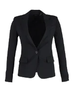 Black Cotton Theory Blazer