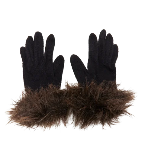 Black Wool Yohji Yamamoto Gloves