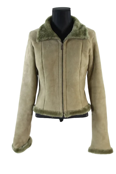 Green Leather Hervé Léger Jacket