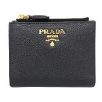 Black Leather Prada Wallet