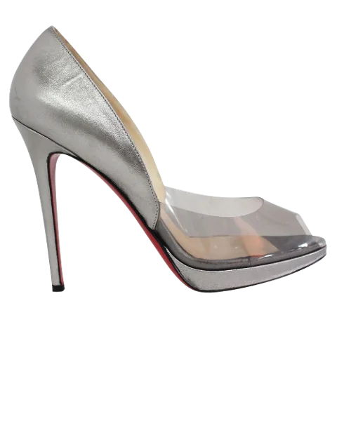 Silver Leather Christian Louboutin Heels