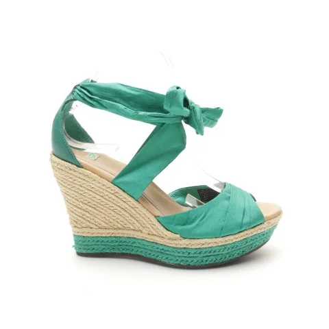 Green Leather UGG Sandals