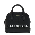 Black Leather Balenciaga Ville