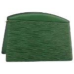 Green Leather Louis Vuitton Pouch