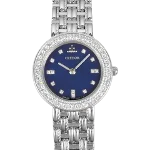 Blue White Gold Seiko Watch