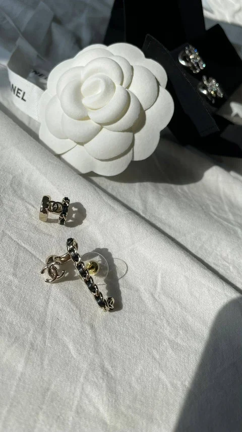 Gold Yellow Gold Chanel Earrings