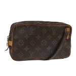 Brown Canvas Louis Vuitton Pochette Marly Bandouliere