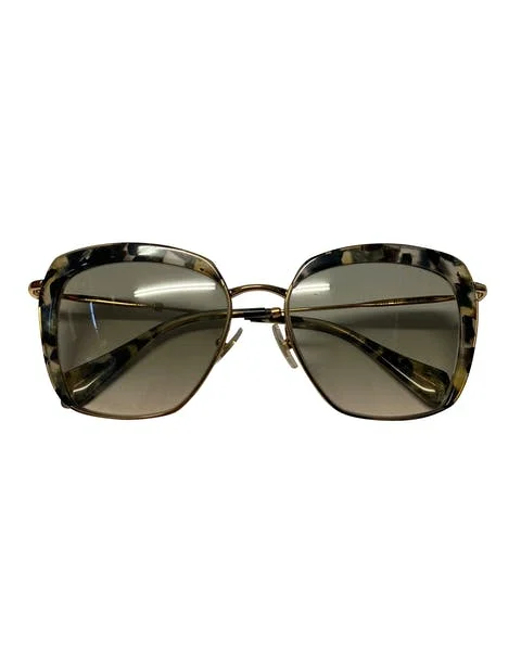 Gold Metal Miu Miu Sunglasses