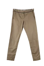 Brown Cotton Maje Pants