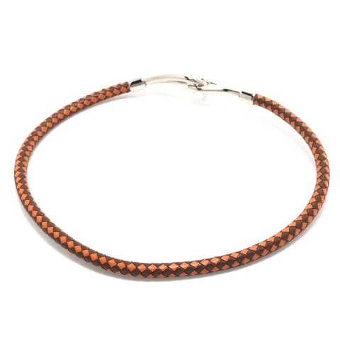 Brown Leather Hermes Necklace