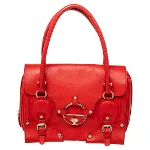 Red Leather Versace Tote