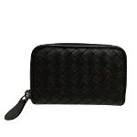 Black Leather Bottega Veneta Wallet