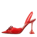 Red Fabric Amina Muaddi Heels