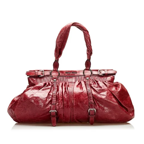 Red Leather Miu Miu Handbag