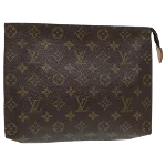 Brown Canvas Louis Vuitton Poche Toilette