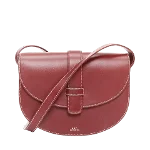 Burgundy Leather A.P.C. Shoulder Bag