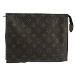 Brown Canvas Louis Vuitton Poche Toilette