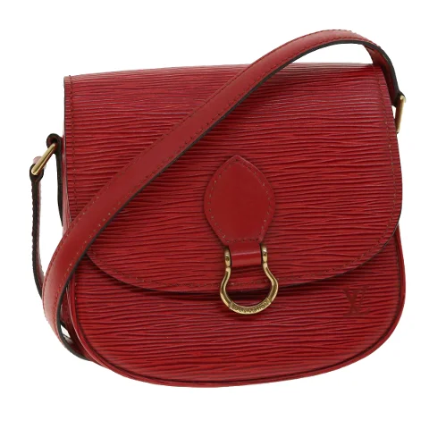 Red Leather Louis Vuitton Saint Cloud