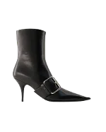 Black Leather Balenciaga Boots