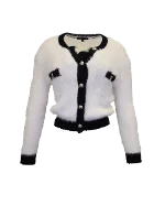 White Polyester Maje Cardigan