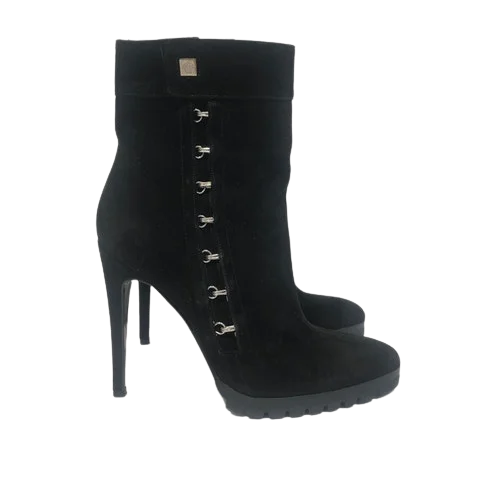 Black Suede Versace Boots
